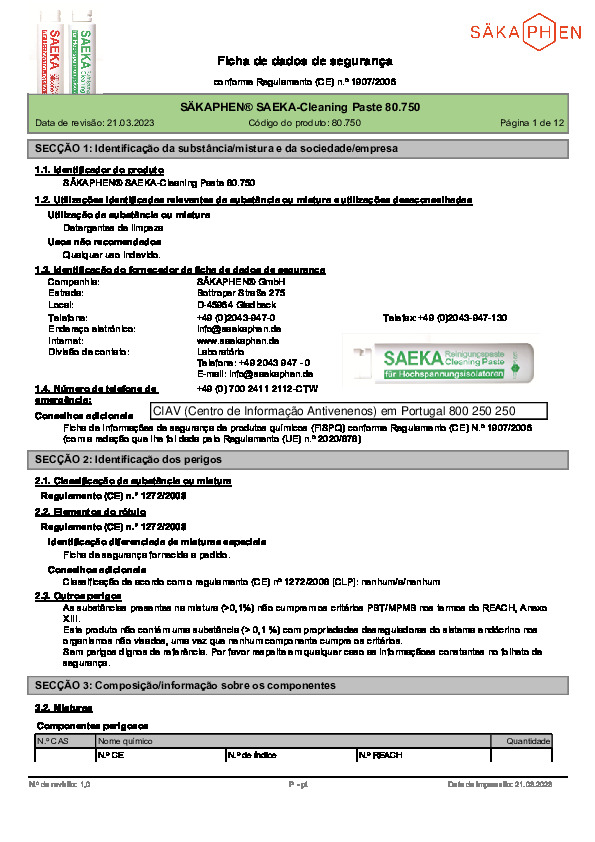 Ficha de Higiene e Segurança (PT)