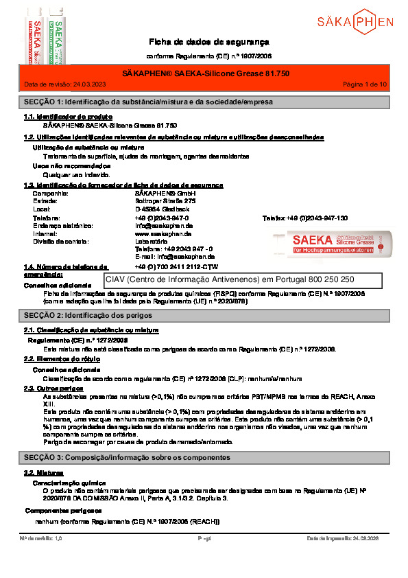 Ficha de Higiene e Segurança (PT)